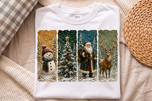 Christmas Scene Png, Snowman Santa, an Object Illustration by Libby Wishes