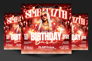 Birthday Flyer Template, a Flyer Template by RTXdesinger99