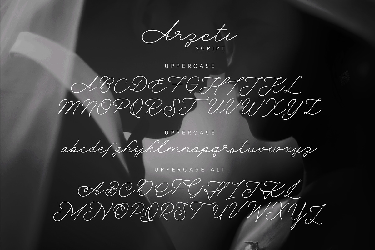 Arzeti wedding logo script font, a Script Font by Konstantine Studio (Photo 10 of 11)