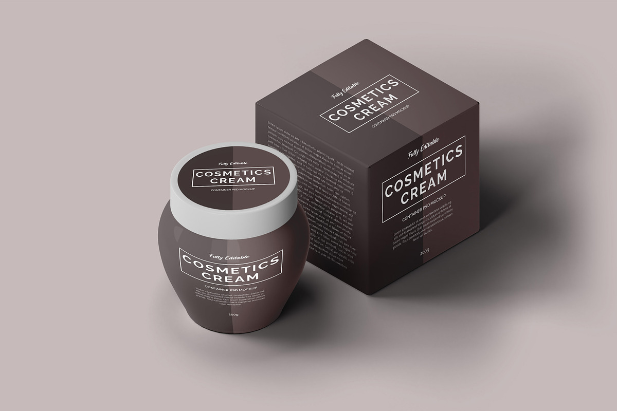 Cosmetics Cream Container Mockup, a Cups & Container Mockup by Modern Studio (Photo 8 of 14)