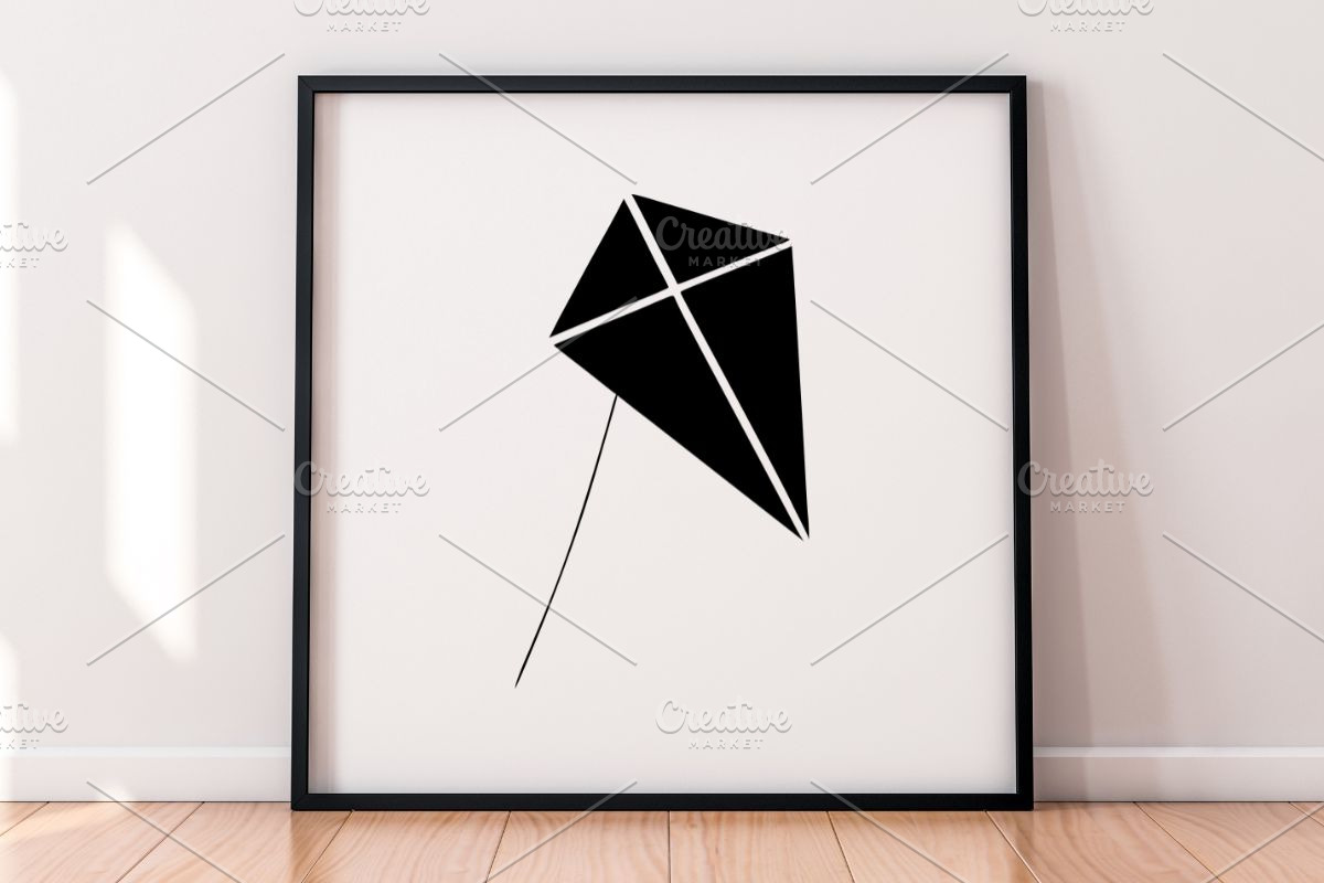 Kite Silhouette SVG #2, an Object Illustration by newminddesign (Photo 4 of 5)