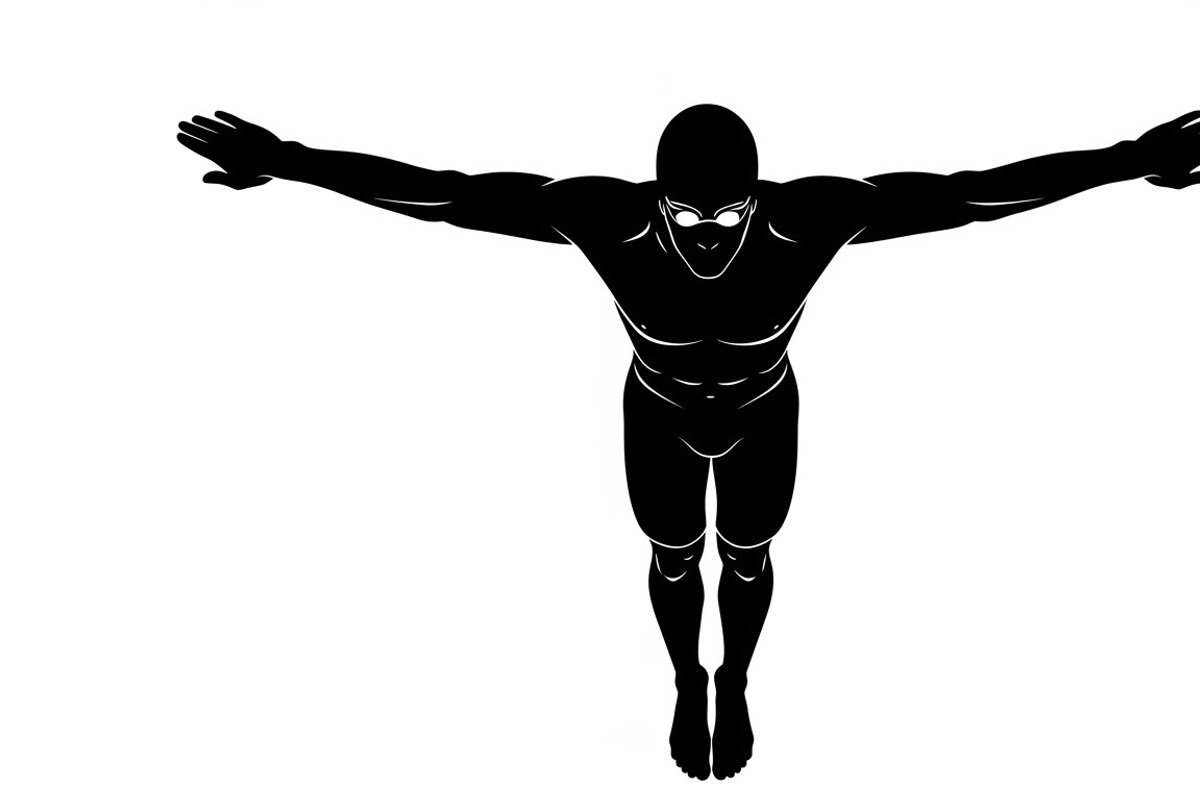 A dynamic Swimming Action Silhouette, an Illustration by Amazin_art (Photo 17 of 31)