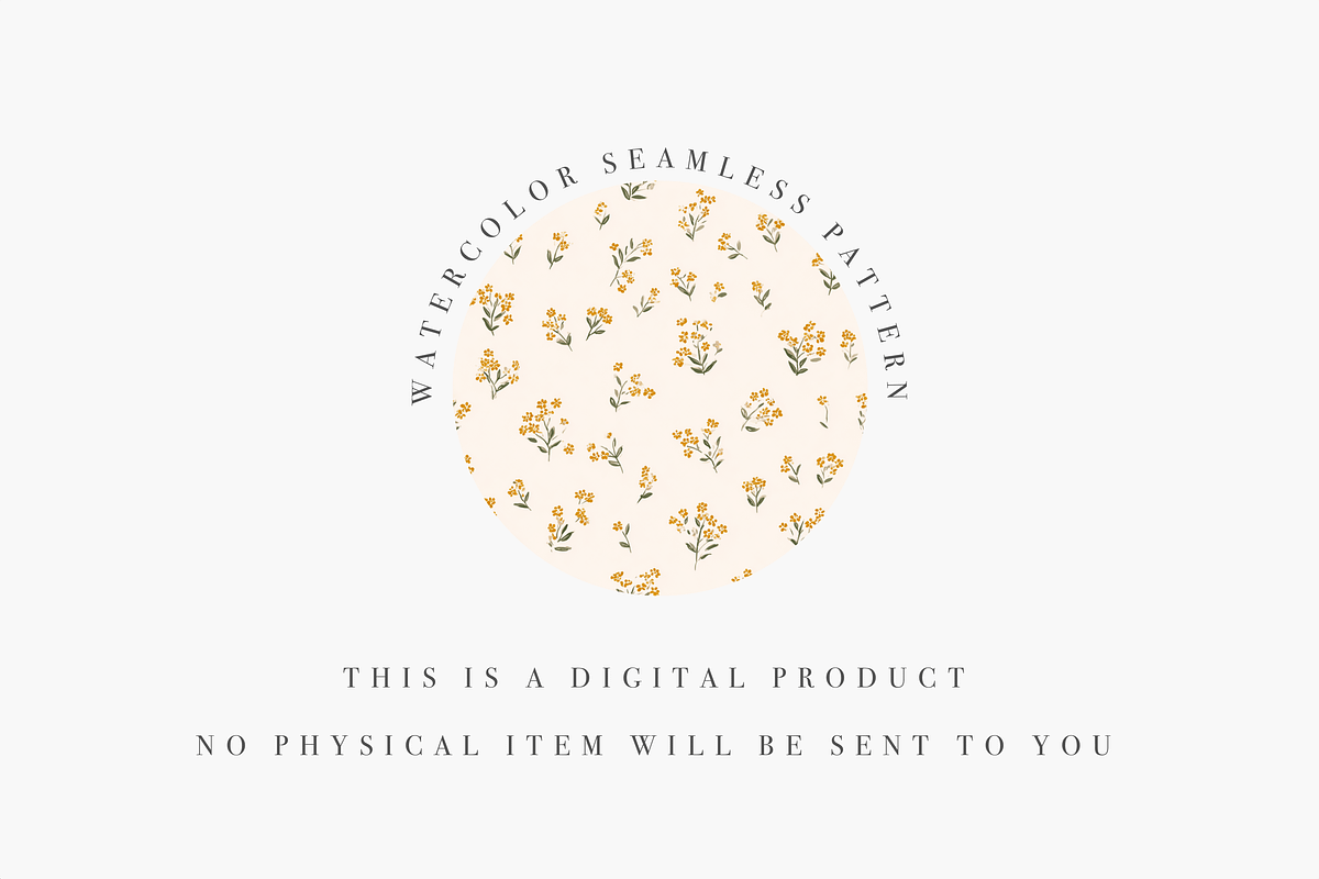 Muted Mustard Floral Seamless Patter, a Pattern Graphic by Pati Charm Studio (Photo 4 of 7)