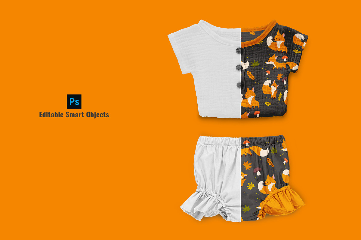 Modern Baby Outfit Mockup Set, an Apparel Mockup by Designertale (Photo 2 of 6)
