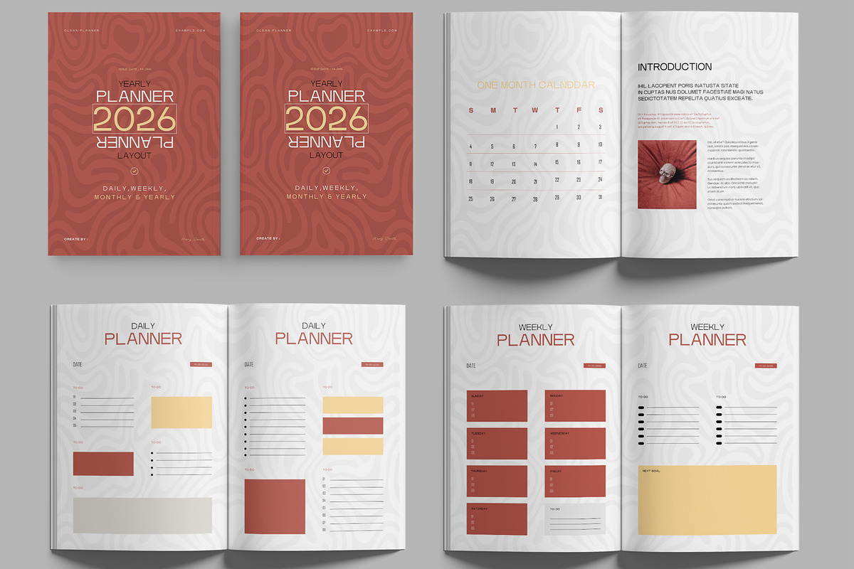 Daily and Weekly Planner Template, a Stationery Template by MightyDesign (Photo 2 of 6)