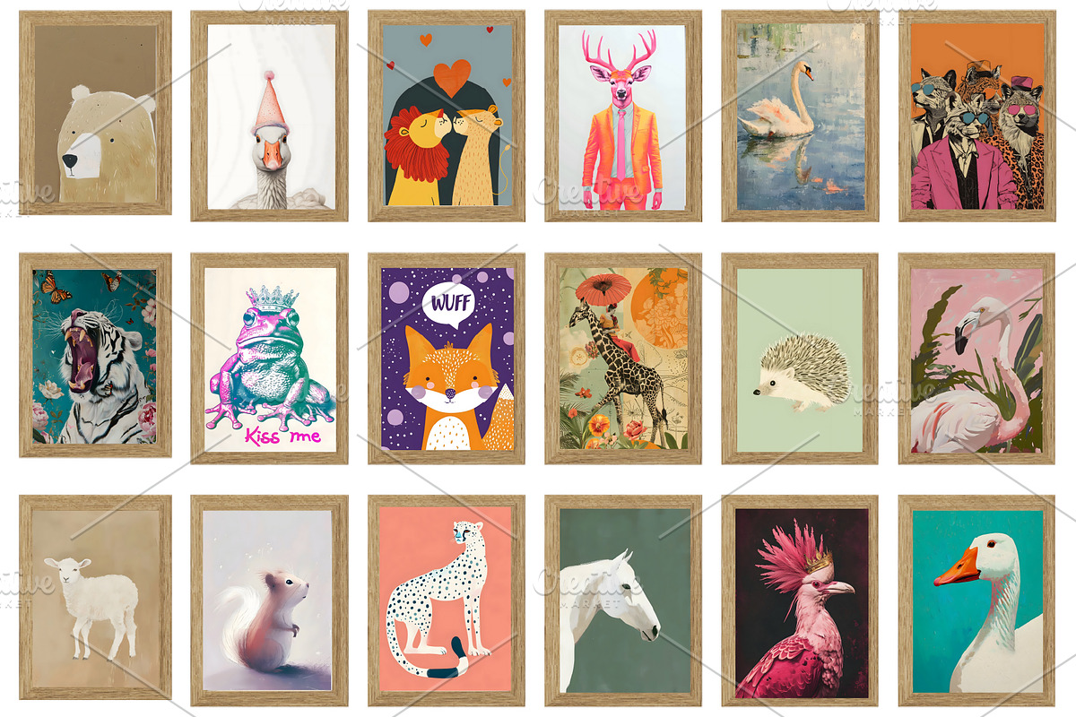 Animal Wall Art Bundle,Animal Prints, an Animal Photo by Chipshpow Graphics (Photo 7 of 11)