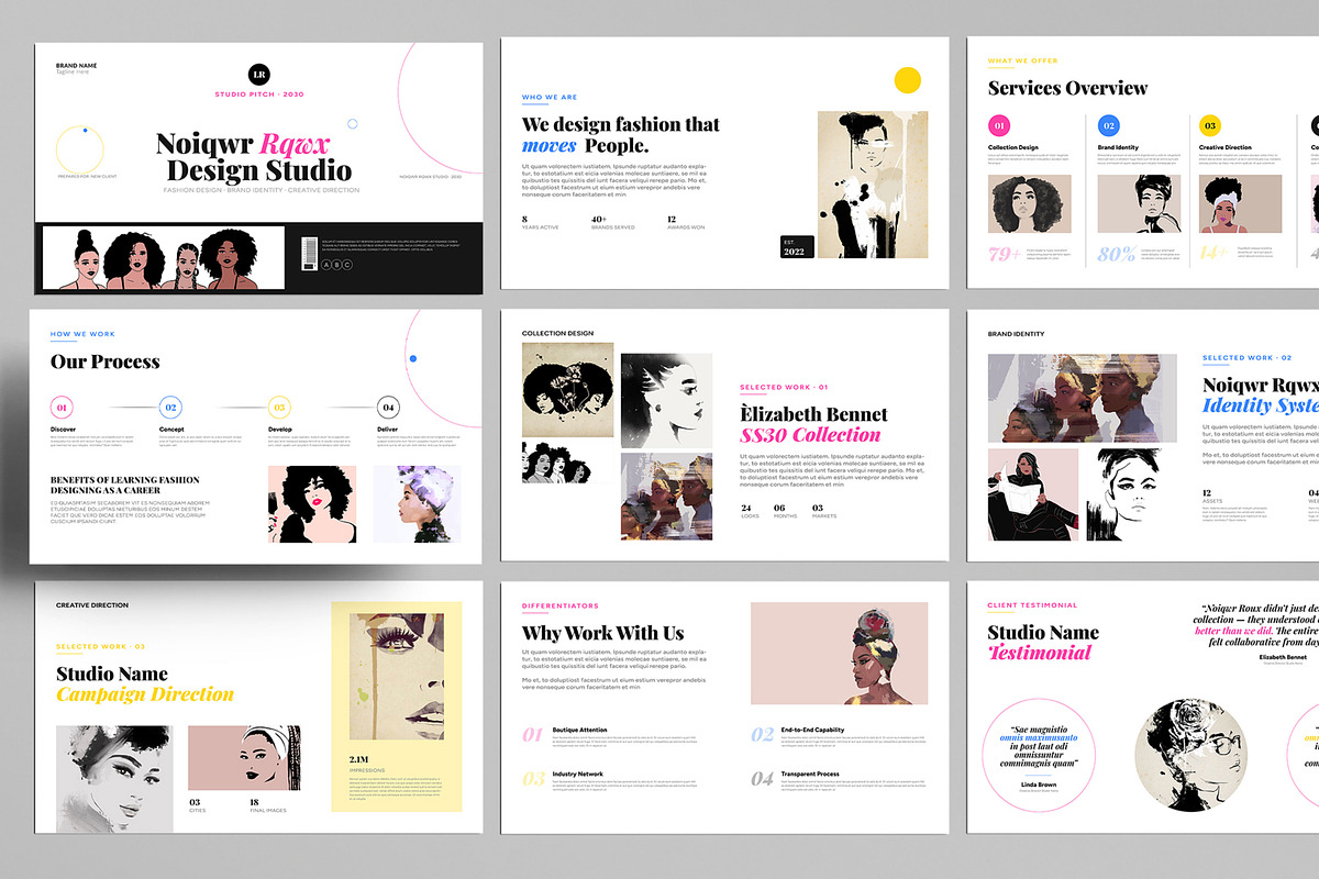 Fashion Studio Pitch Presentation, a Presentation Template by MightyDesign (Photo 1 of 7)
