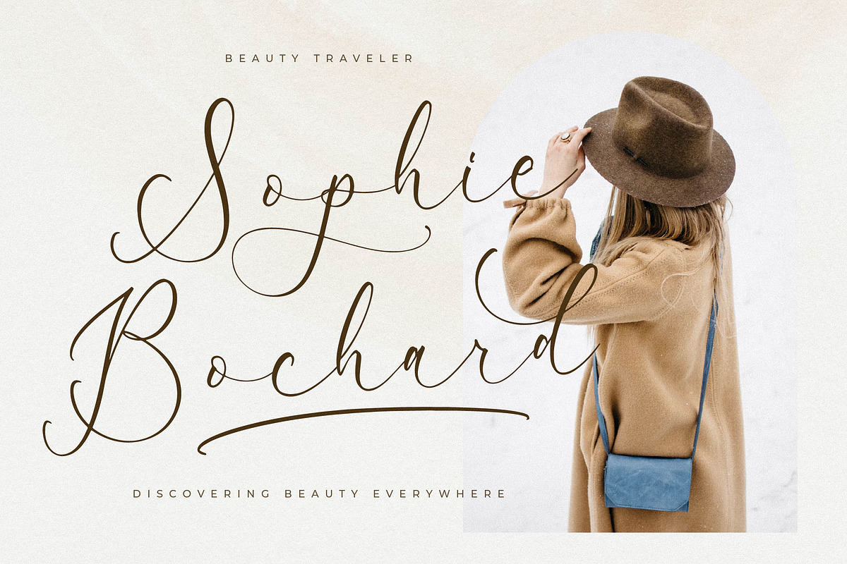 Peach Mondela Beauty Calligraphy, a Script Font by Storytype Studio (Photo 9 of 15)