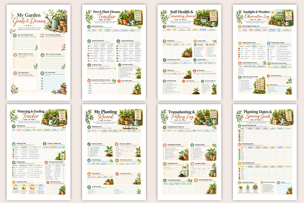 The Seed-to-Harvest Journal, a Stationery Template by Designmela01 (Photo 2 of 5)