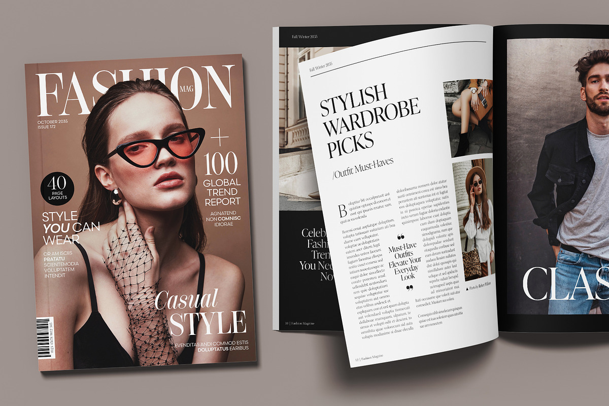 Fashion Magazine Template, a Magazine Template by BrandPacks (Photo 7 of 7)