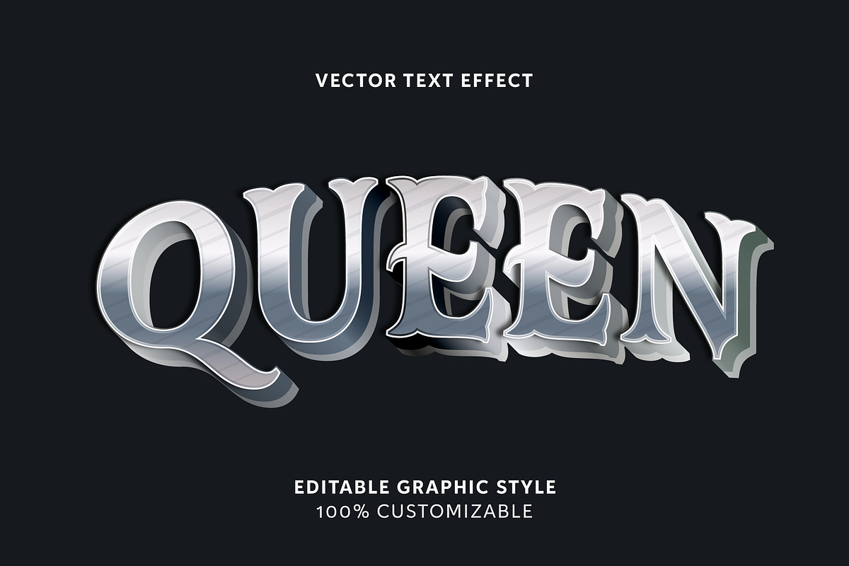 Silver Metallic Elegant Text Effect