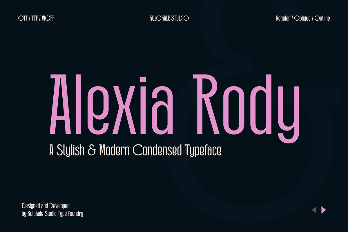 Alexia Rody Condensed Sans Typeface, a Sans Serif Font by Kulokale (Photo 1 of 10)