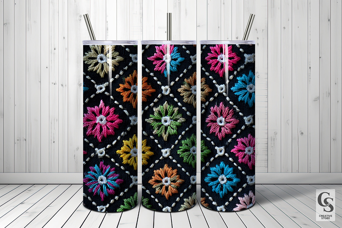 Multicolor Chikankari Embroidery, a Pattern Graphic by Creative Store (Photo 5 of 5)