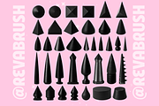Procreate Spike Metal Stamp Brushes, a Brush Add-On by Revabrush (Thumbnail 2 of 7)