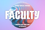 Faculty Modern and Unique Sans Serif, a Sans Serif Font by Graphicxell (Thumbnail 1 of 11)