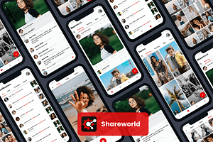 Social Network App UI Kit Shareworld