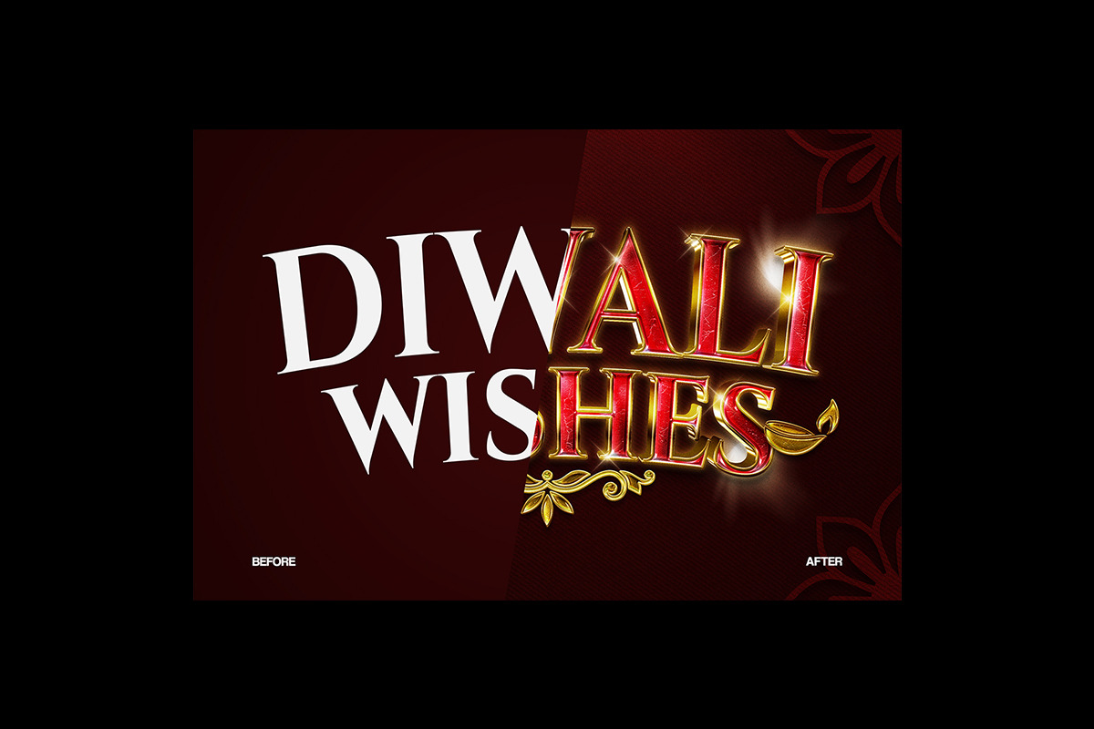 Diwali Gold Text Effect, a Layer Style Add-On by Matsero (Photo 4 of 4)
