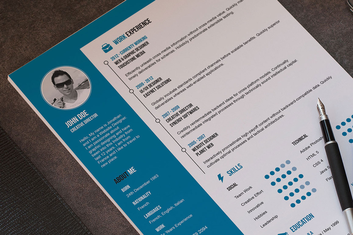 Flat Resume + Cover Letter, a Resume Template by Made by Mancie (Photo 5 of 5)