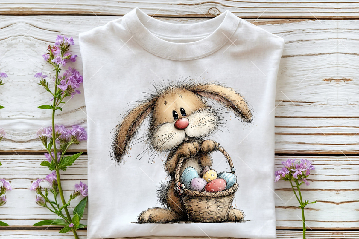 Whimsical Easter Bunny Clipart, an Illustration by OK Design (Photo 5 of 6)