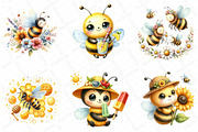 Watercolor Summer Yellow Bee Clipart, an Illustration by DreamPrint404 (Thumbnail 3 of 5)