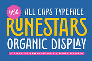 Runestars - Organic Display, a Font by Letterhend Studio (Thumbnail 1 of 8)