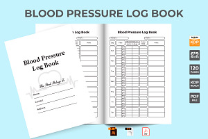 Blood Pressure KDP Interior Log Book