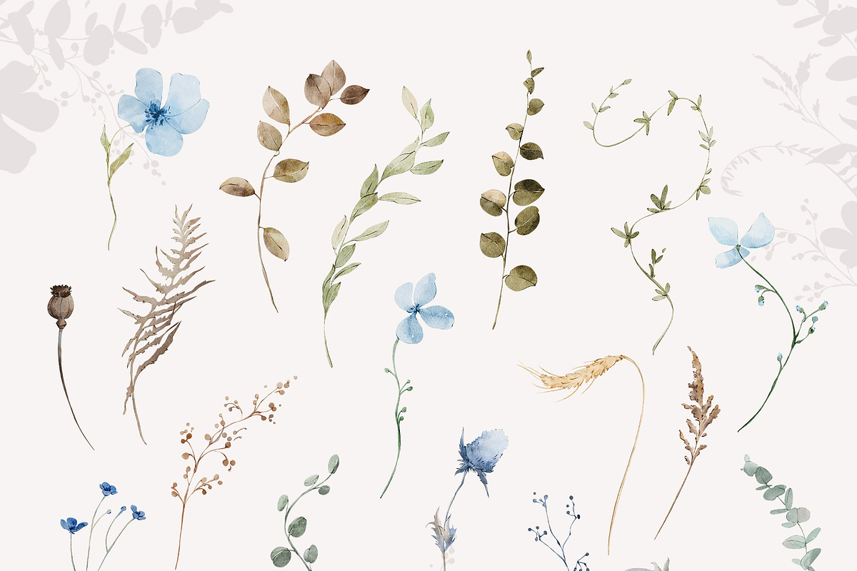 Watercolor Floral Bundle - 4 Seasons, a Seasonal Illustration by Yuliia Lashevska (Photo 14 of 28)