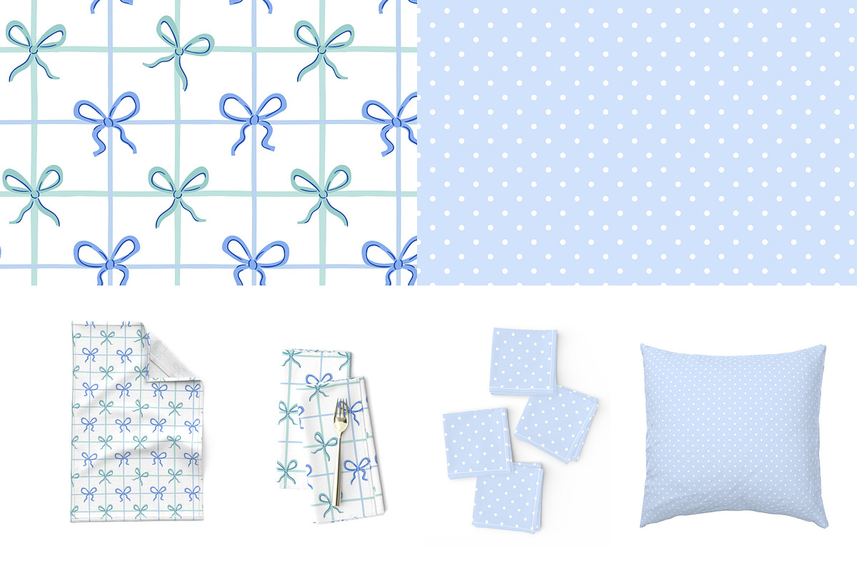 Coquette Bow Seamless patterns, a Pattern Graphic by Alenkakarabanova (Photo 4 of 4)