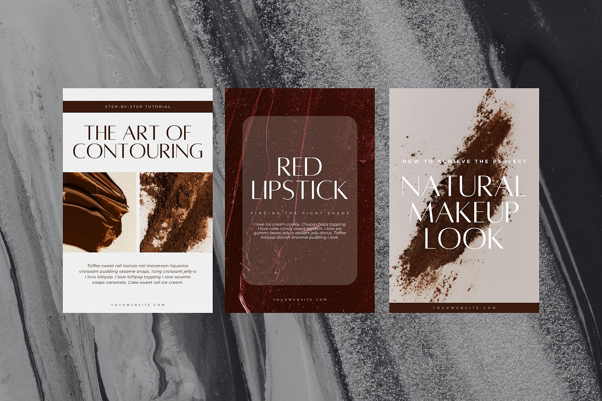 Beauty Blogger Pinterest Templates, a Social Media Template by Blush Created (Photo 9 of 9)