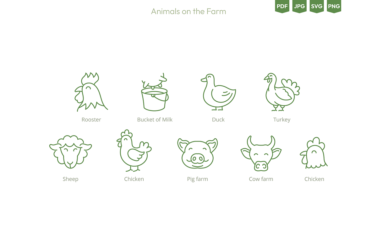 Agriculture & Farming Line Icons Set, an Outline Icon by Ilia Design (Photo 7 of 10)