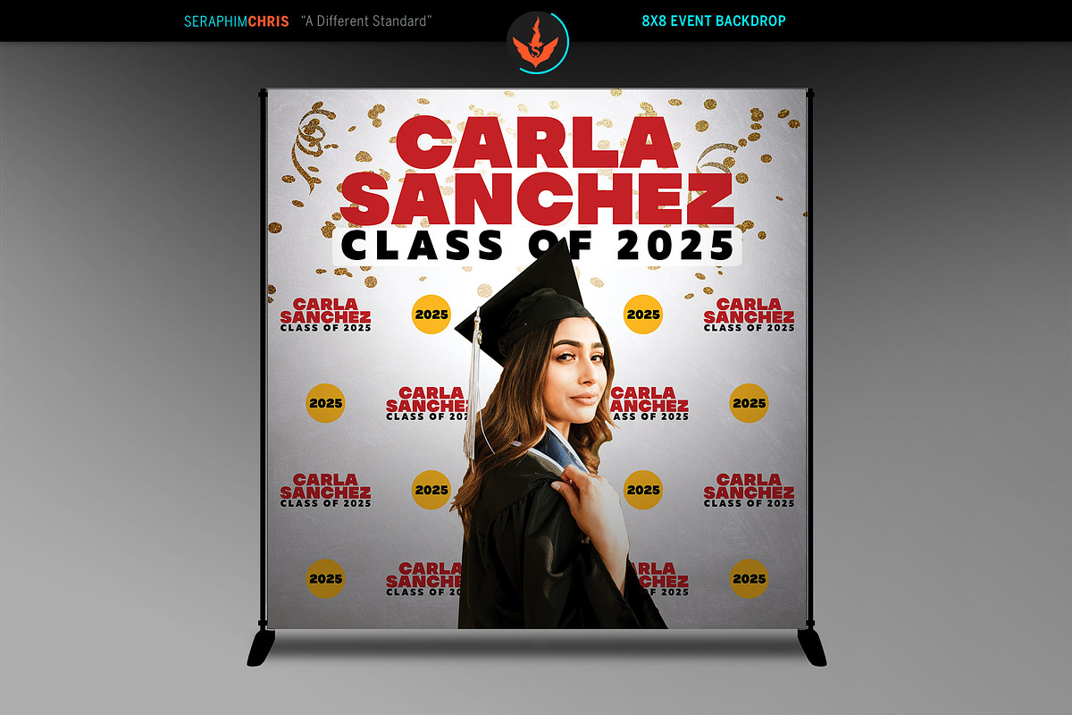 Graduation 8x8 Backdrop Template, a Templates & Theme by SeraphimChris (Photo 3 of 3)