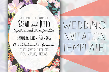 Floral Wedding Invitation Template