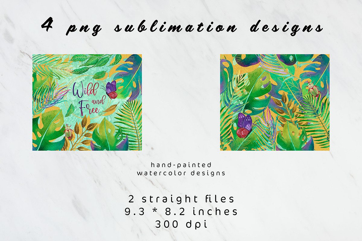 Tropical leaves sublimation tumbler, an Object Graphic by AnastasiaWatercolor (Photo 3 of 4)