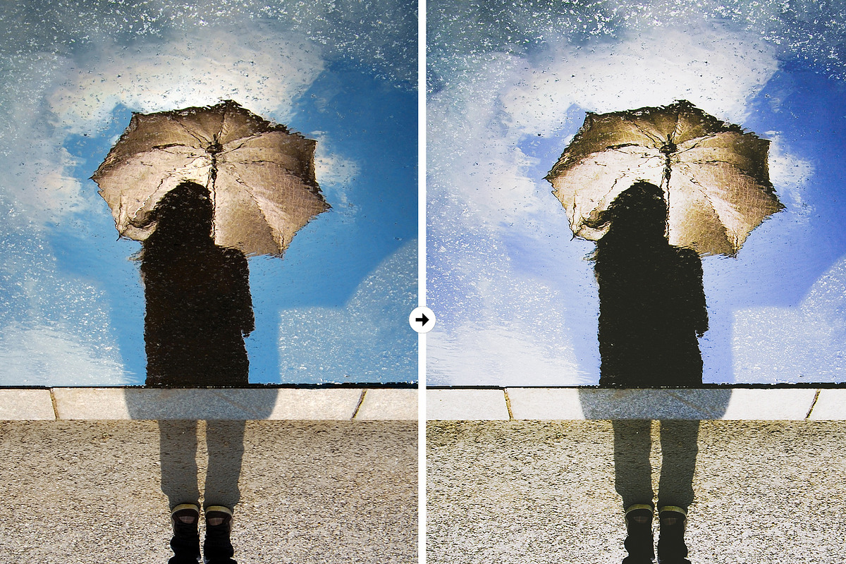 8 Rainy Day LR & PS Presets, an Action Add-On by M E G A S E T S (Photo 5 of 11)