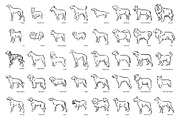 Dog breeds silhouette illustrations, an Animal Illustration by Artha Design Studio (Thumbnail 1 of 2)