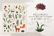 Forest animals and botany, an Animal Illustration by a_ptichkina (Thumbnail 2 of 6)