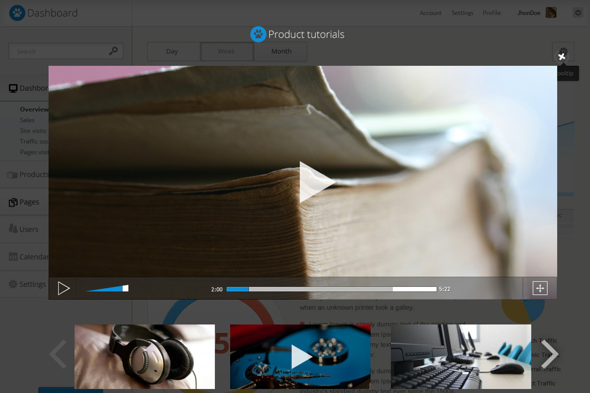 Dashboard - User Interface Template, a Websites & App Template by Florin Constantin (Photo 5 of 5)