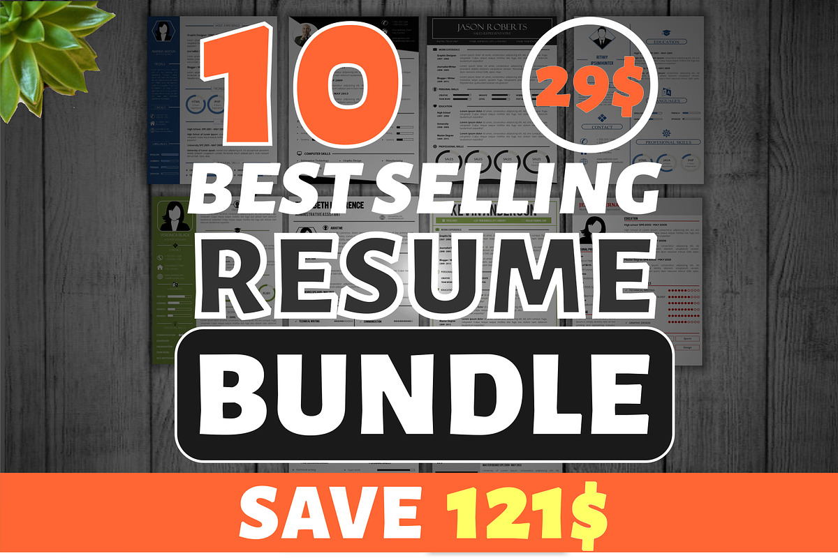 10 Best Selling Resume Mega Bundle preview 2