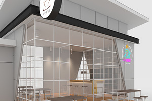 3D Model Cafe Modern 1