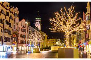 Christmas decorations in innsbruck austria containing innsbruck, austria, an Architecture Photo by Leonid Andronov