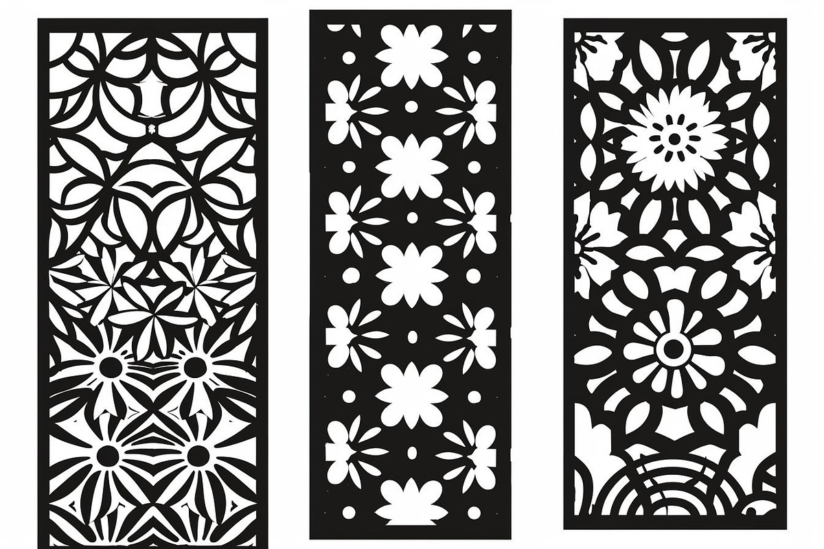 Elegant Floral Laser Cut Panel Bund, a Graphic by Creativeshirt (Photo 4 of 10)