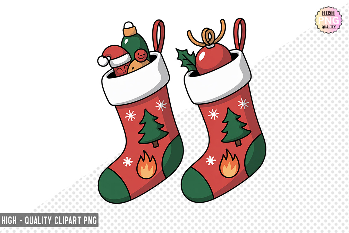 Christmas Stockings Clipart Bundle, a Graphic by crative8112 (Photo 3 of 8)