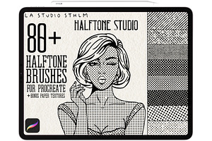 Halftone Studio -Procreate Brush Set, a Brush Add-On by LA Studio Sthlm