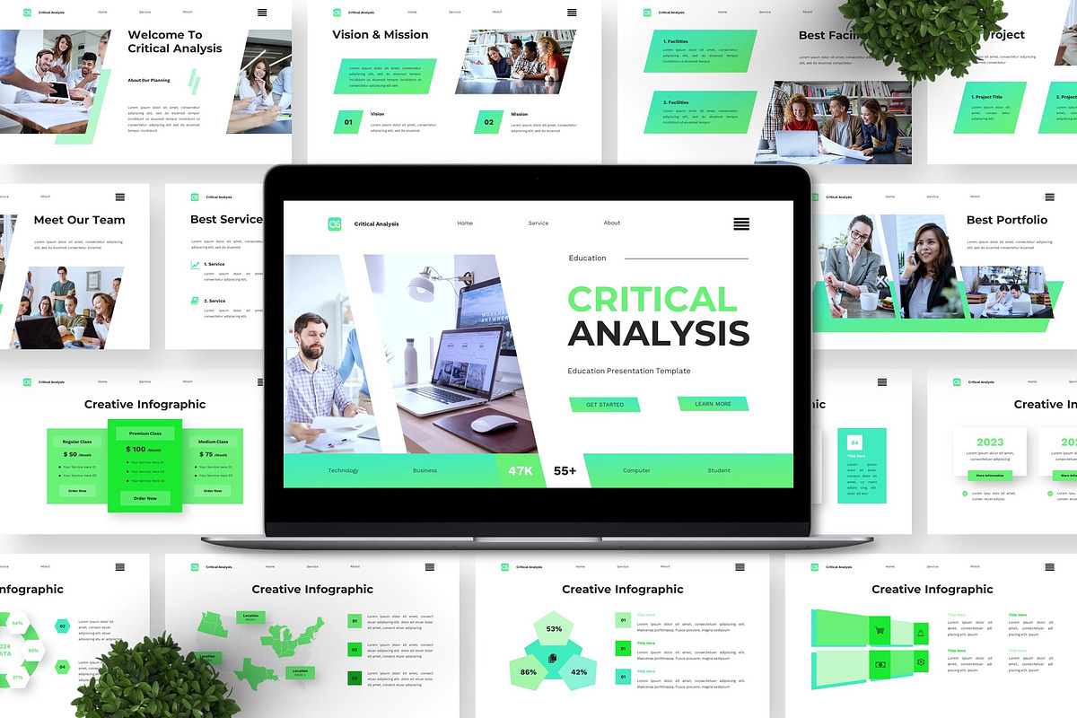 Critical Analysis - Education PPT, a Presentation Template by Deepslide Studio (Photo 2 of 6)