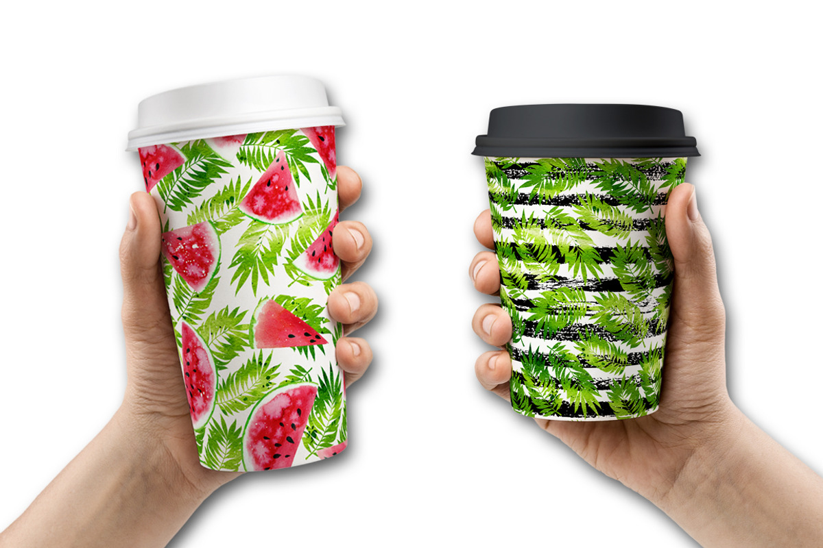 Watercolor Watermelons & Ice creams, a Pattern Graphic by Midstream (Photo 3 of 8)