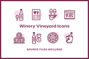 36 Winery Vineyard Icons, an Icon by Furnace (Thumbnail 3 of 5)