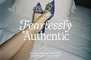 Fearlessly Authentic - Nineties Font, a Serif Font by Dharmas Foundry (Thumbnail 1 of 15)