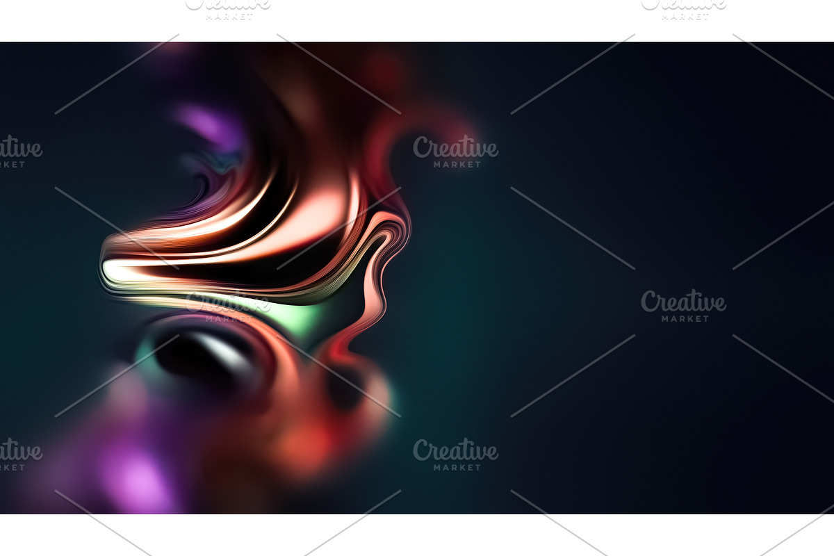Colorful Abstract Shapes Create a, an Illustration by BazziBa♥