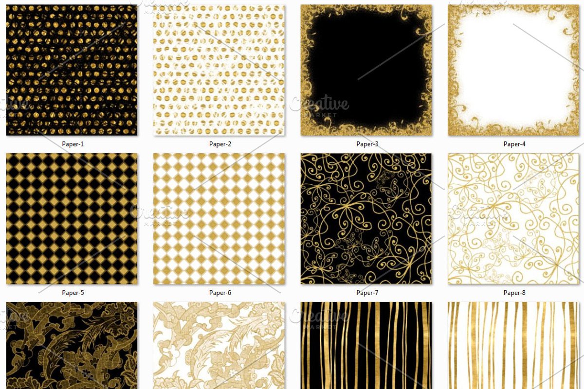 Golden Paper Collection - Paper 1, a Pattern Graphic by Adriana Ferrari (Photo 2 of 2)