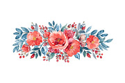 Elegant Watercolor Floral Border Set, an Object Graphic by Designs_River (Thumbnail 5 of 13)